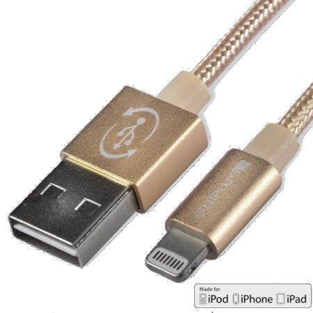 4Smarts RapidCord MFi Lightning Charge & Sync 1m Cable - Gold - Tech Goods