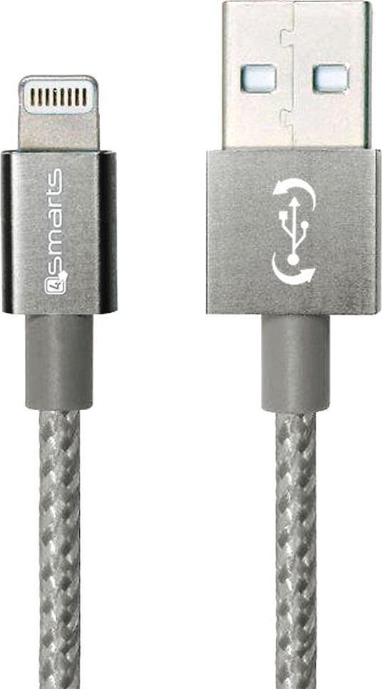 4Smarts RapidCord MFi Lightning Charge & Sync 1m Cable - Grey - Tech Goods