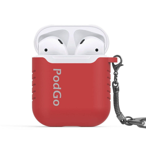 AhaStyle PodGo Silicone Keychain Case for Apple AirPods - Red - Tech Goods