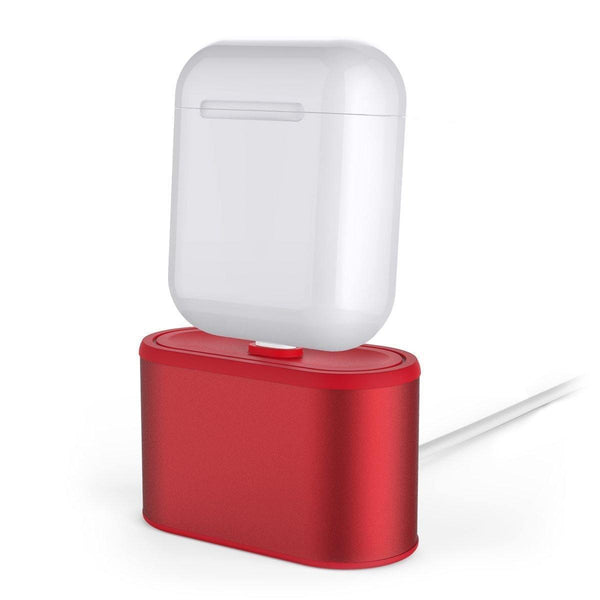AhaStyle Stand Premium Aluminium Charging Dock for Apple AirPods - Red - Tech Goods