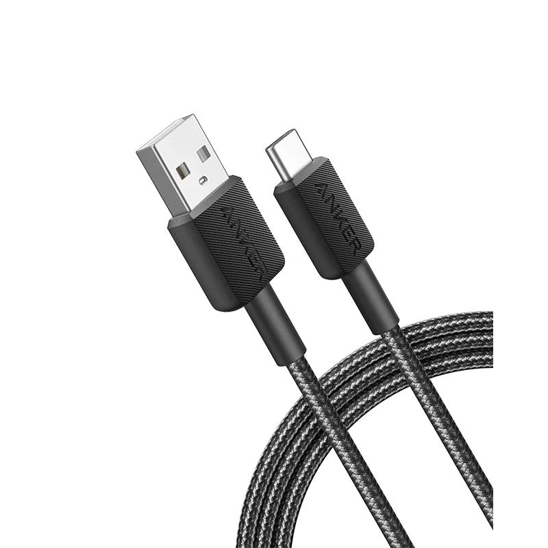 Anker 322 USB-A to USB-C Cable Braided (1.8m/6ft) -Black - Tech Goods