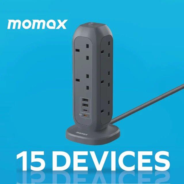 Momax OnePlug 11 Outlet Power Strip With USB - Grey - Tech Goods