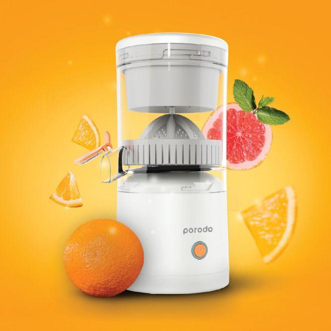 Porodo Lifestyle Portable Cordless Citrus Juicer - White - Tech Goods