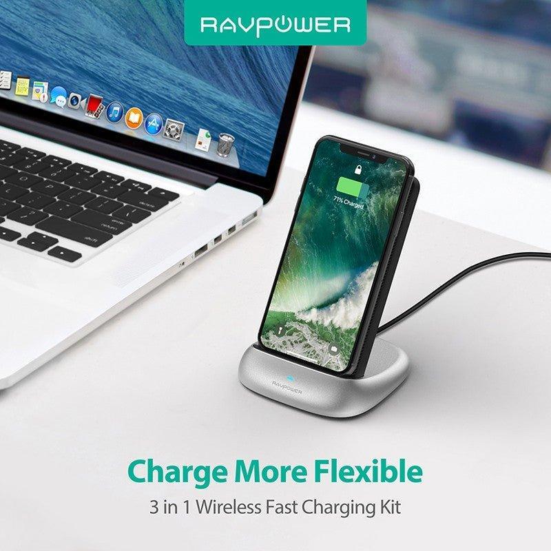 RAVPower 3 in 1 5000mAh Wireless Charging Kit - Tech Goods