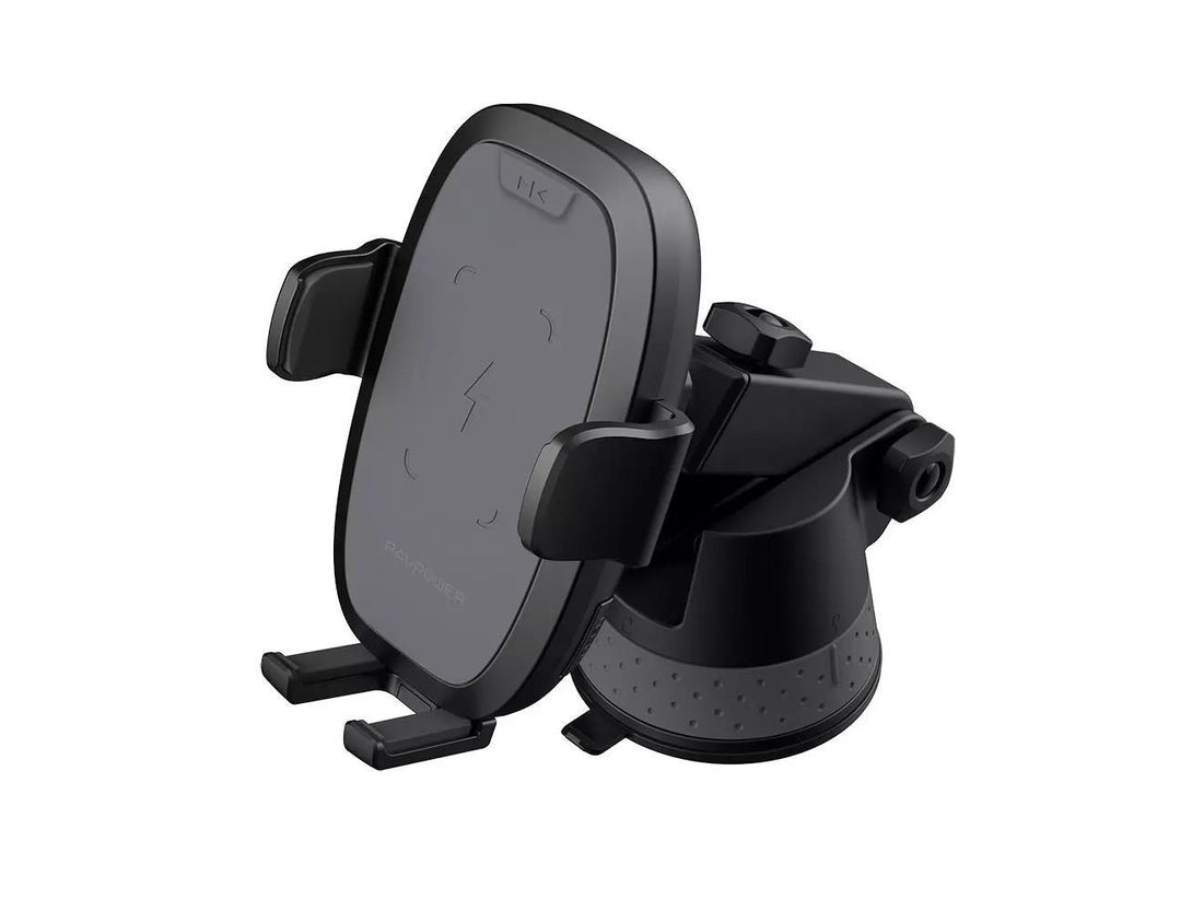 RAVPower Wireless Charging Car Holder with Suction Base 10W/7.5W/5W - Black - Tech Goods