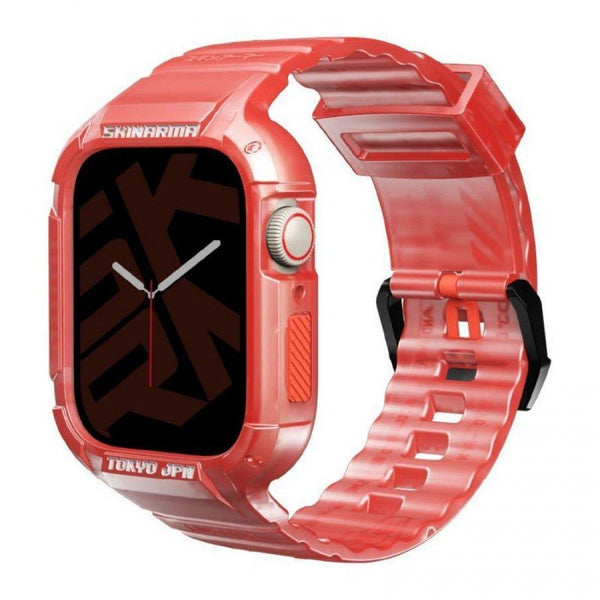 Skinarma Saido 2 in 1 Strap For Apple Watch With Case 45/44MM - Red - Tech Goods
