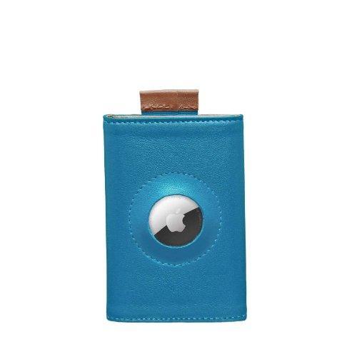 The Frenchie Co AirTag Ready Speed Wallet - Turquoise Tan - Tech Goods