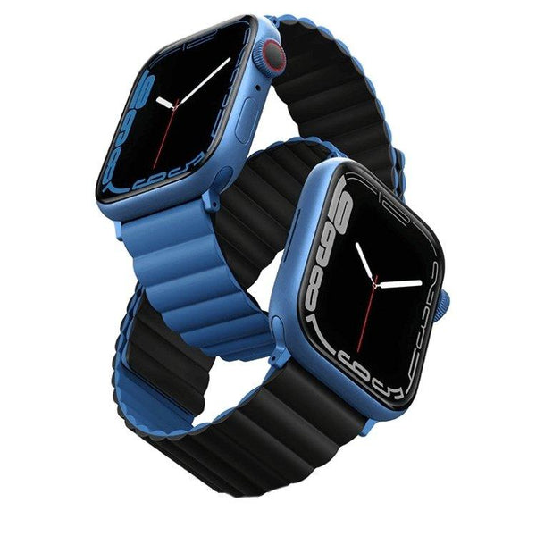 Uniq Revix Reversible Strap for Apple Watch 42/44/45mm - Caspian Blue / Black - Tech Goods