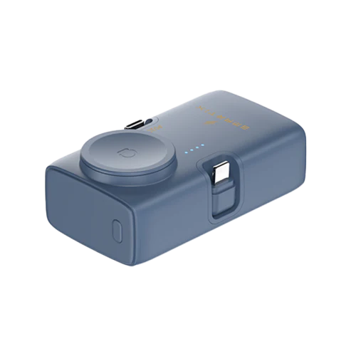Smartix Premium Power Bank 5000mAh with Apple Watch Charger (Blue)