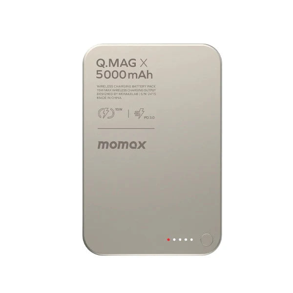 Momax Q.Mag X Wireless Battery Pack 5000mAh - Titanium