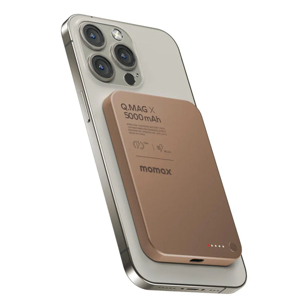 Momax Q.Mag X Wireless Battery Pack 5000mAh - Desert Titanium
