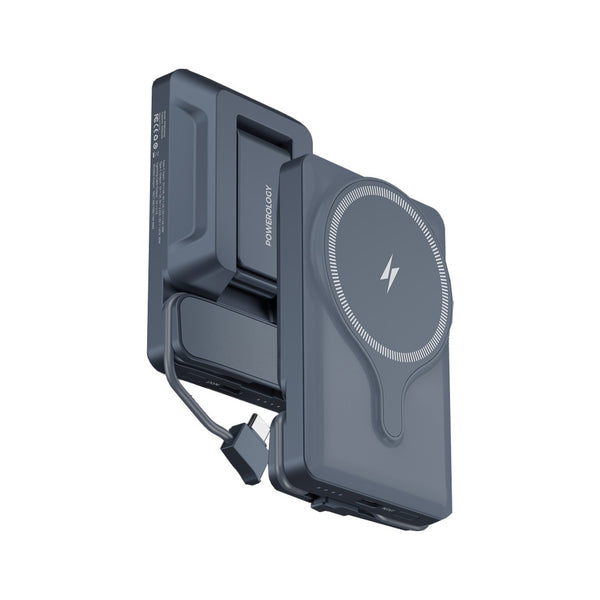 Powerology 5000mAh Power Bank With Magnetic Wireless Charger Car Mount