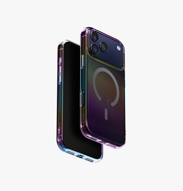 Uniq Hybrid Iphone 17 Pro Max (2025) 6.9 Magclick Charging Iridescia - Midnight Quartz