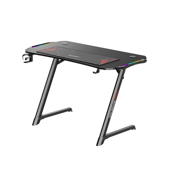 Gamax Z5-1160 Carbon Fiber Gaming Table 120*60*75cm with RGB Light & MousePad - Black