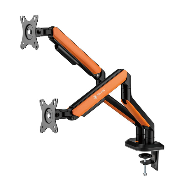 Sades Apep SA-MS02 Dual Monitor Mount Arm (Max Screen size 32"/9KG Per ARM) - Orange