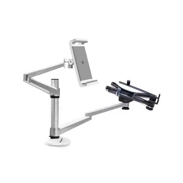 Gamvity Multi-functional Laptop and Tablet Dual Arm Mount Holder Stand OA-9X - Silver