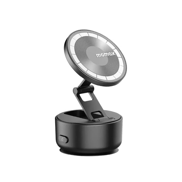 MOMAX 1-SNAP GO Auto Suction Magnetic Phone Stand (Black)