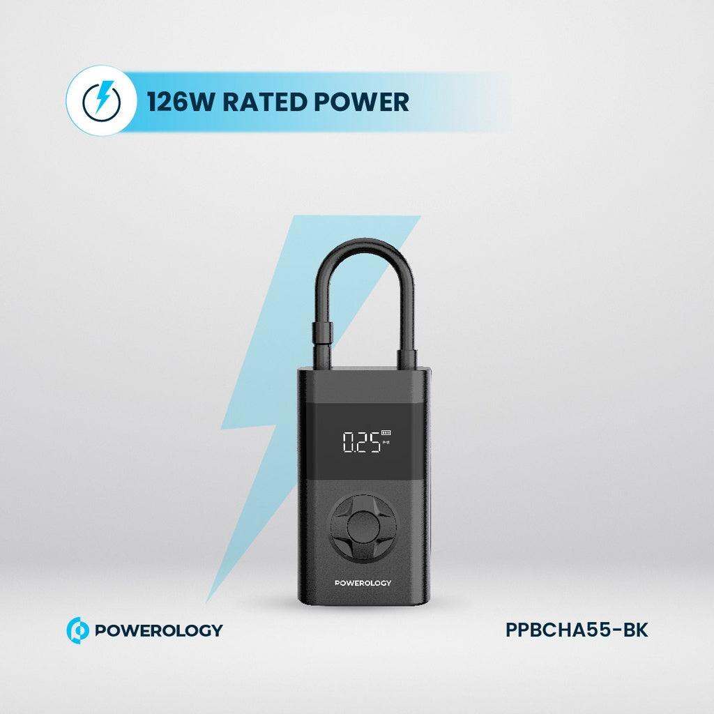 Powerology Ultra Portable Air Compressor Power Bank - Black – Tech Goods