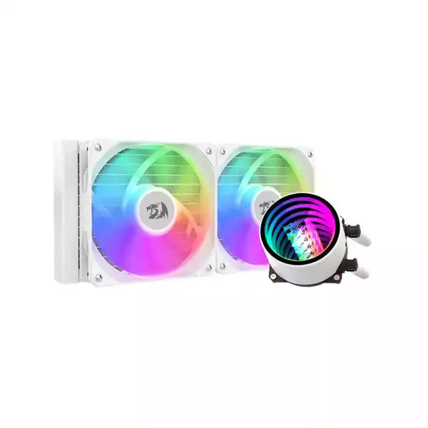 Redragon Ccw-3011 Argb Liquid Cpu Cooler, 240mm Radiator, 2x 120mm Fans With Pwm Control - White