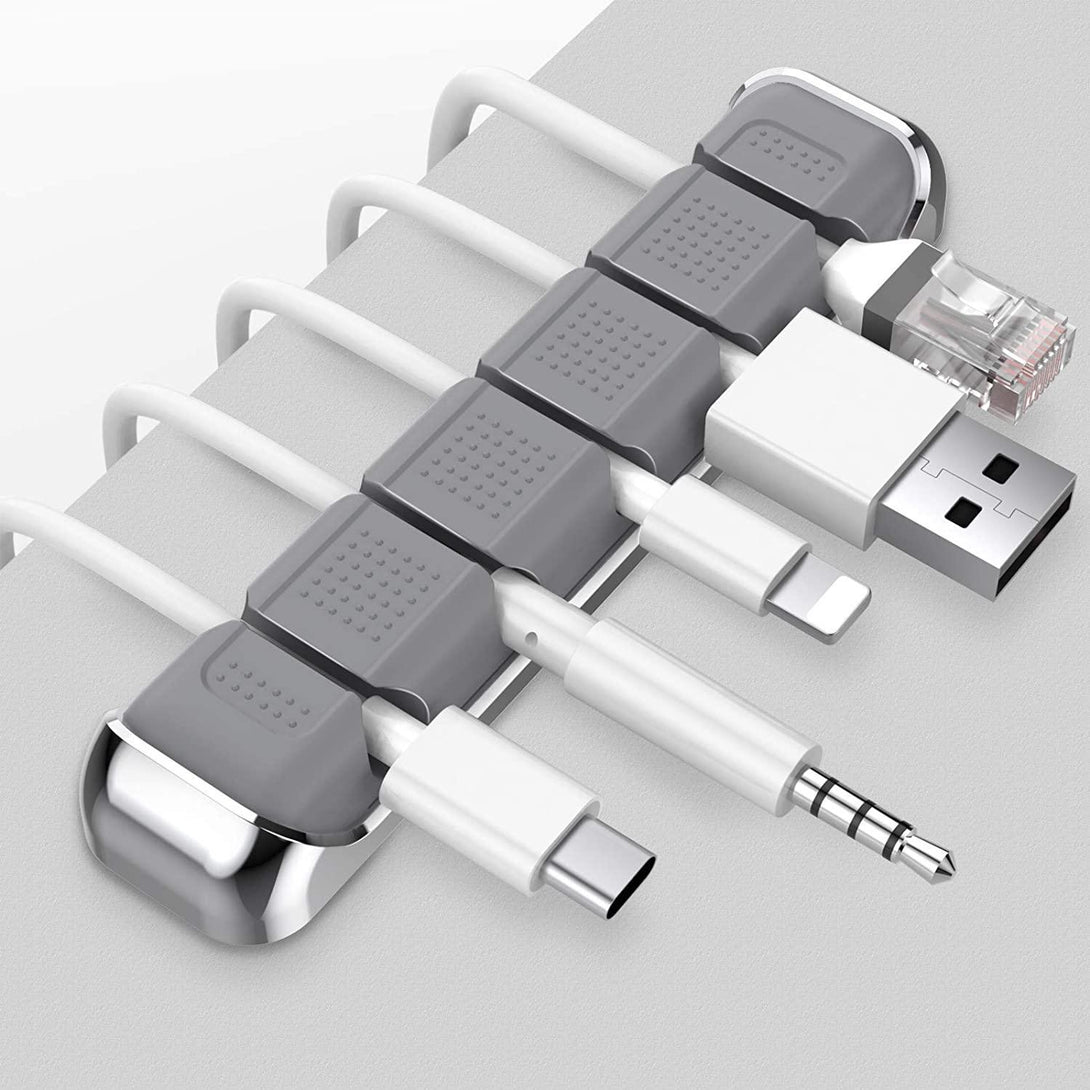 AhaStyle Cable Organizer Holder 5 Slots - Grey - Tech Goods