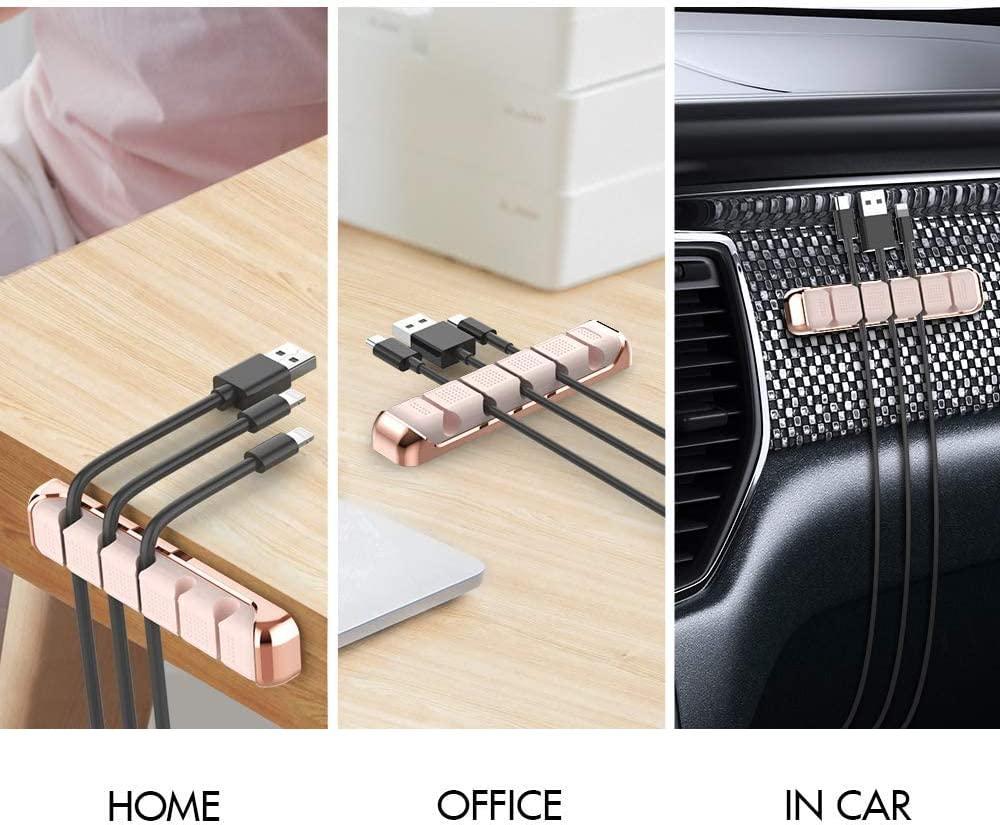 AhaStyle Cable Organizer Holder 5 Slots - Pink - Tech Goods