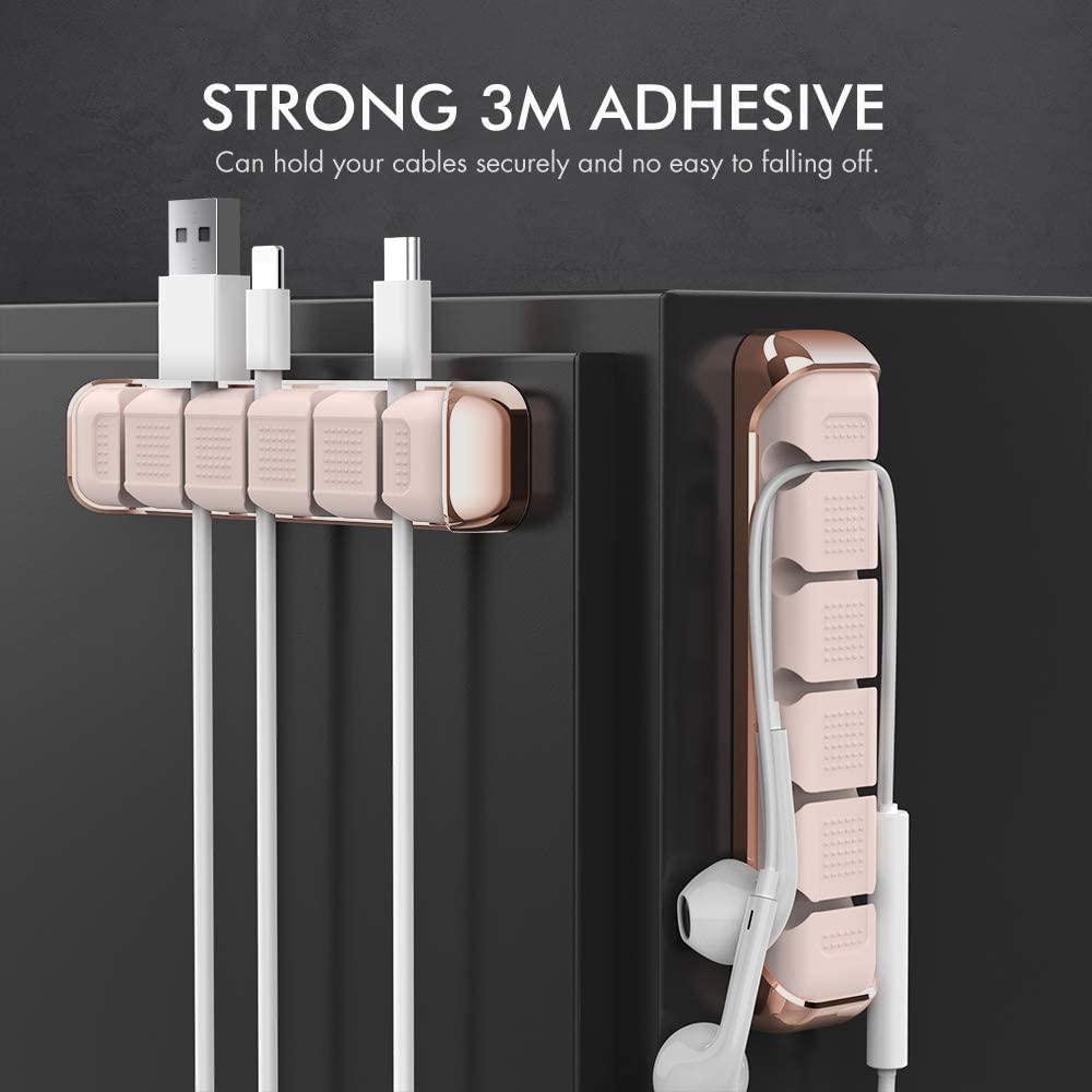 AhaStyle Cable Organizer Holder 5 Slots - Pink - Tech Goods
