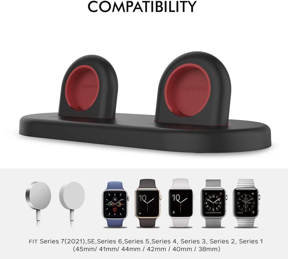 AhaStyle Dual ABS Charging Dock for Apple Watch - Black - Tech Goods