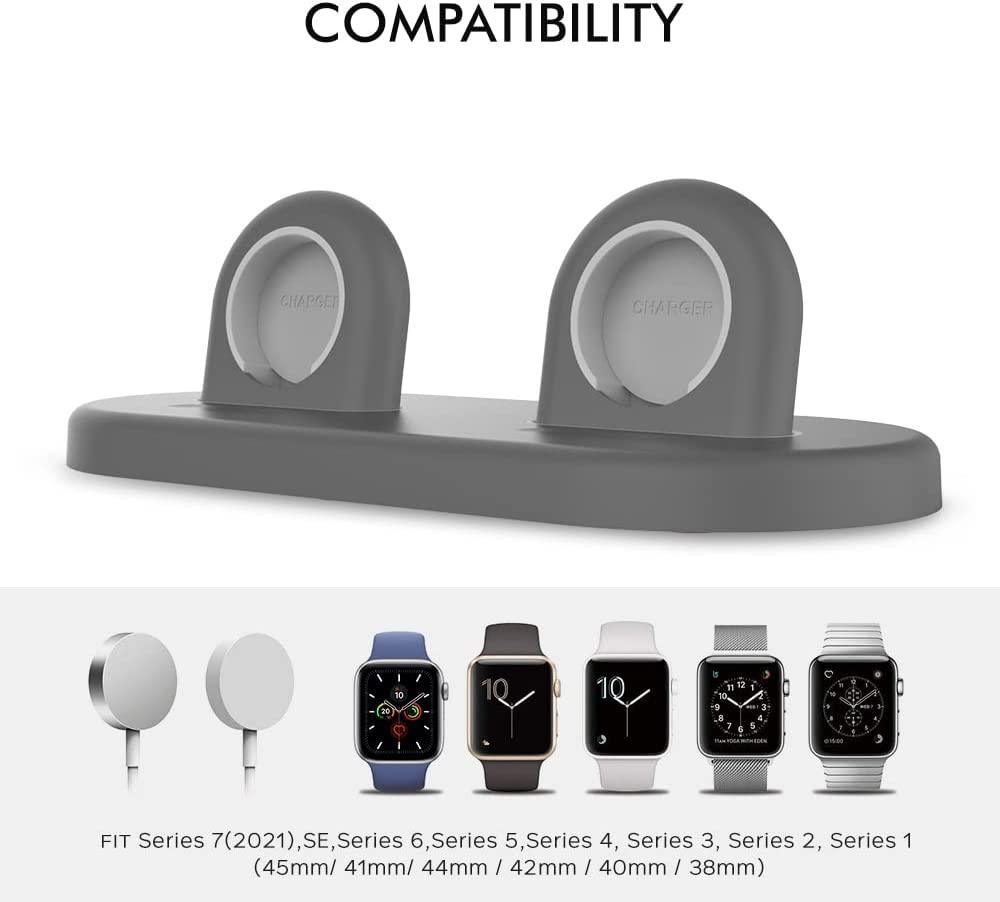 AhaStyle Dual ABS Charging Dock for Apple Watch - Grey - Tech Goods