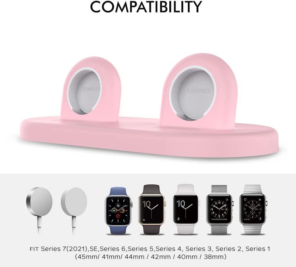 AhaStyle Dual ABS Charging Dock for Apple Watch - Pink - Tech Goods
