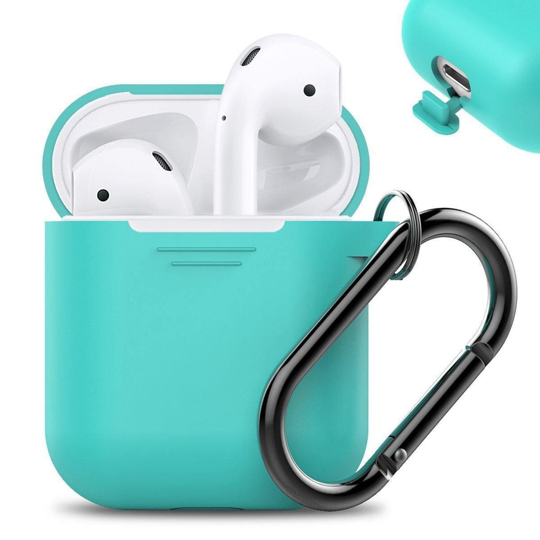 AhaStyle Full Protective Cover Portable Silicone Skin for Apple AirPods - Mint Green - Tech Goods