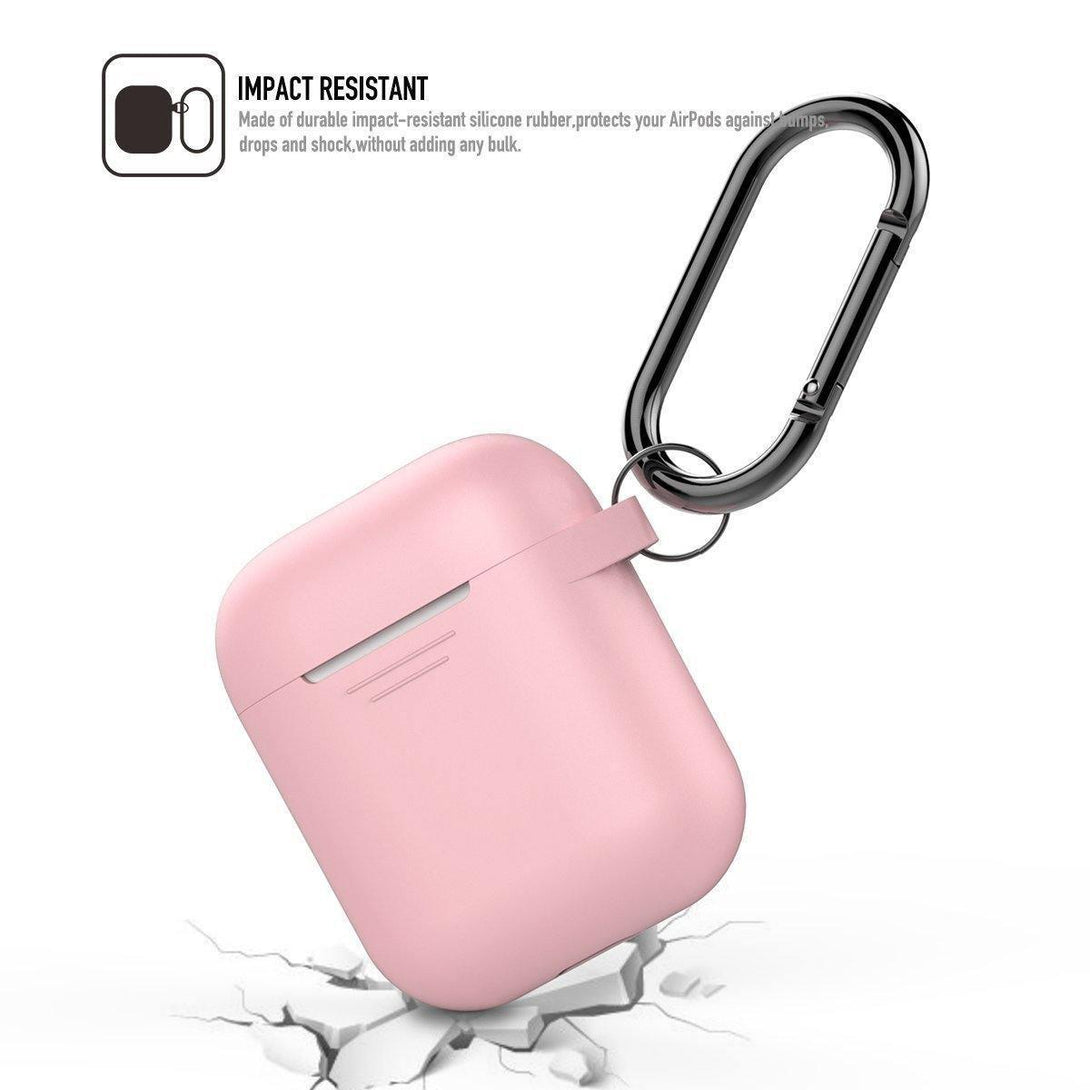 AhaStyle Full Protective Cover Portable Silicone Skin for Apple AirPods - Pink - Tech Goods