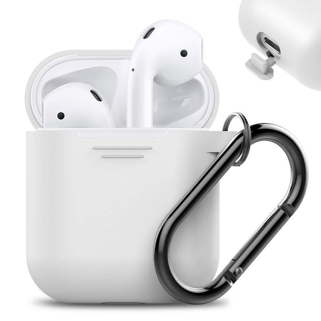 AhaStyle Full Protective Cover Portable Silicone Skin for Apple AirPods - White - Tech Goods