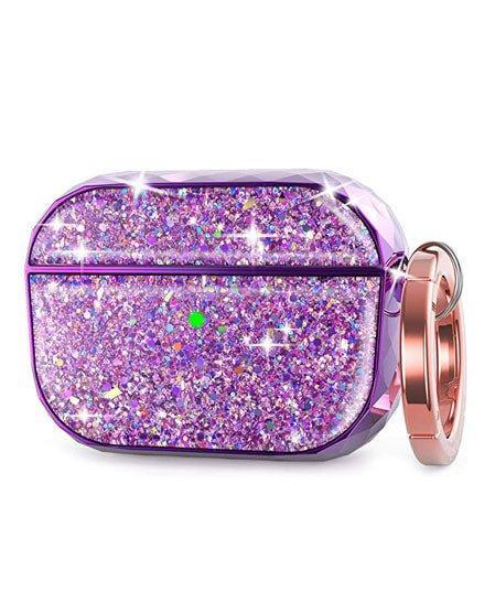 AhaStyle Luxury AirPods Pro Case Cover Glittery - Lavender purple - Tech Goods