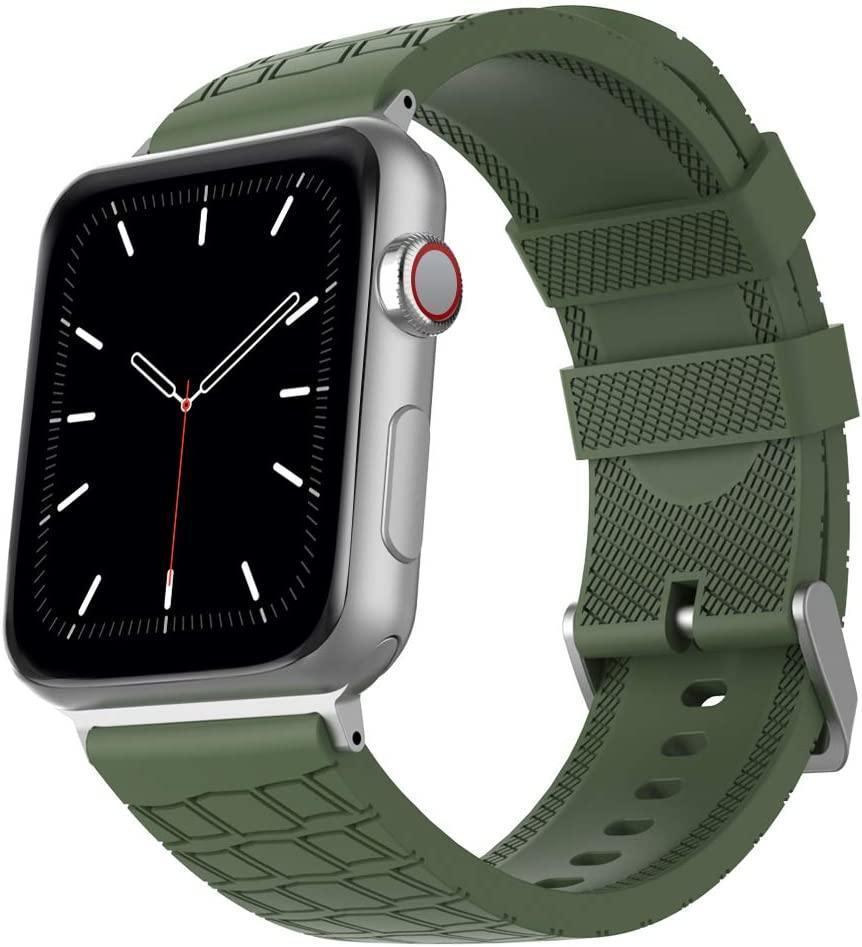 AhaStyle Premium Silicone Apple Watch Band Tire 38/40mm - Army Green - Tech Goods