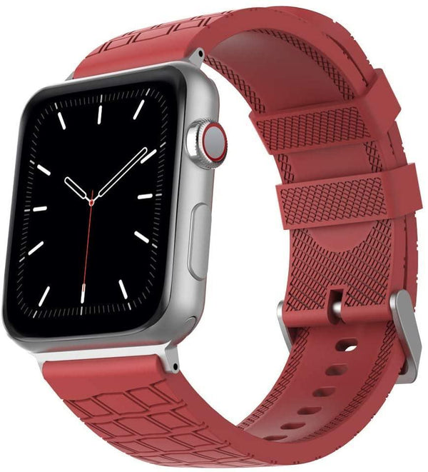 AhaStyle Premium Silicone Apple Watch Band Tire 42/44mm - Red - Tech Goods