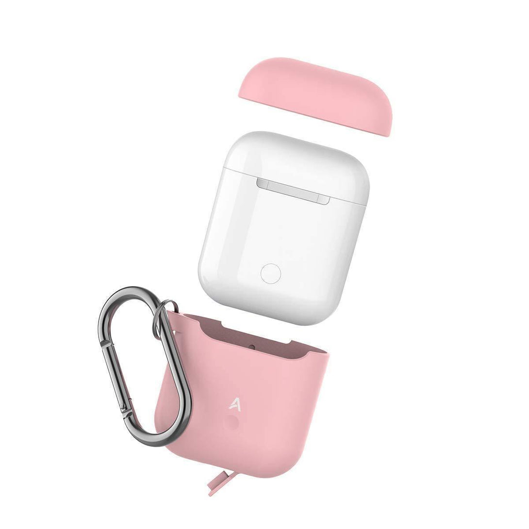 AhaStyle Premium Silicone Two Toned Case for Apple AirPods (Body-Pink/Top-Pink,White) - Tech Goods