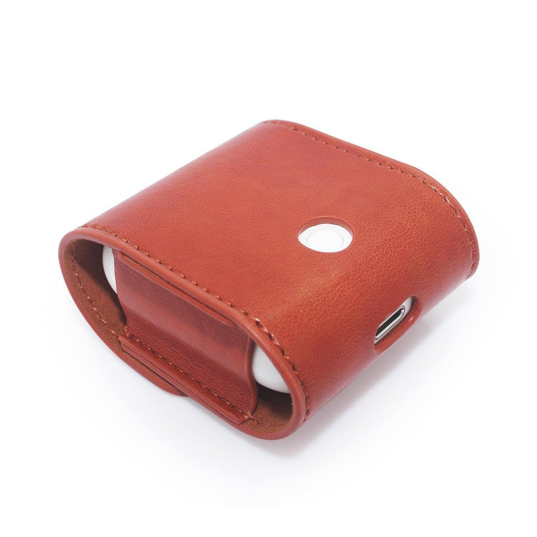 AhaStyle PU Leather Magnet Closure Protective Cover for AirPods - Brown - Tech Goods