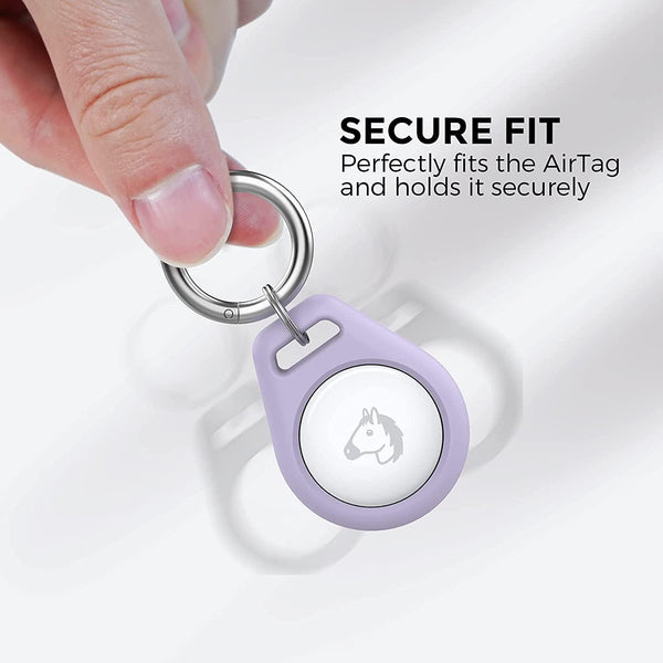 AhaStyle Silicone Secure Holder for AirTag - Lavender purple - Tech Goods