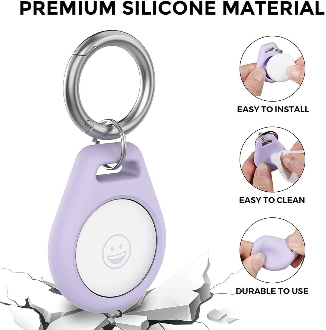 AhaStyle Silicone Secure Holder for AirTag - Lavender purple - Tech Goods