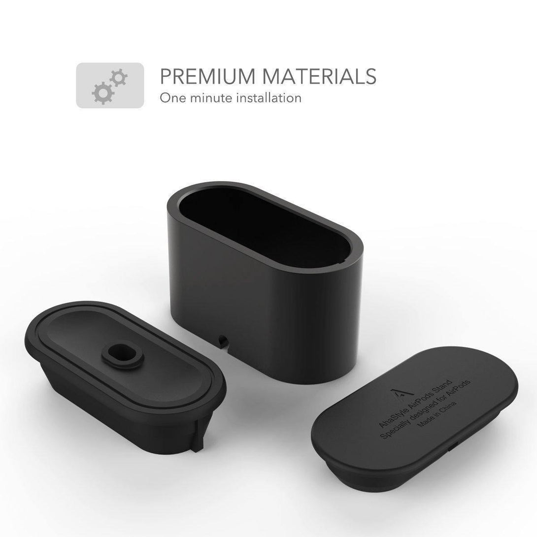 AhaStyle Stand Premium Aluminium Charging Dock for Apple AirPods - Black - Tech Goods