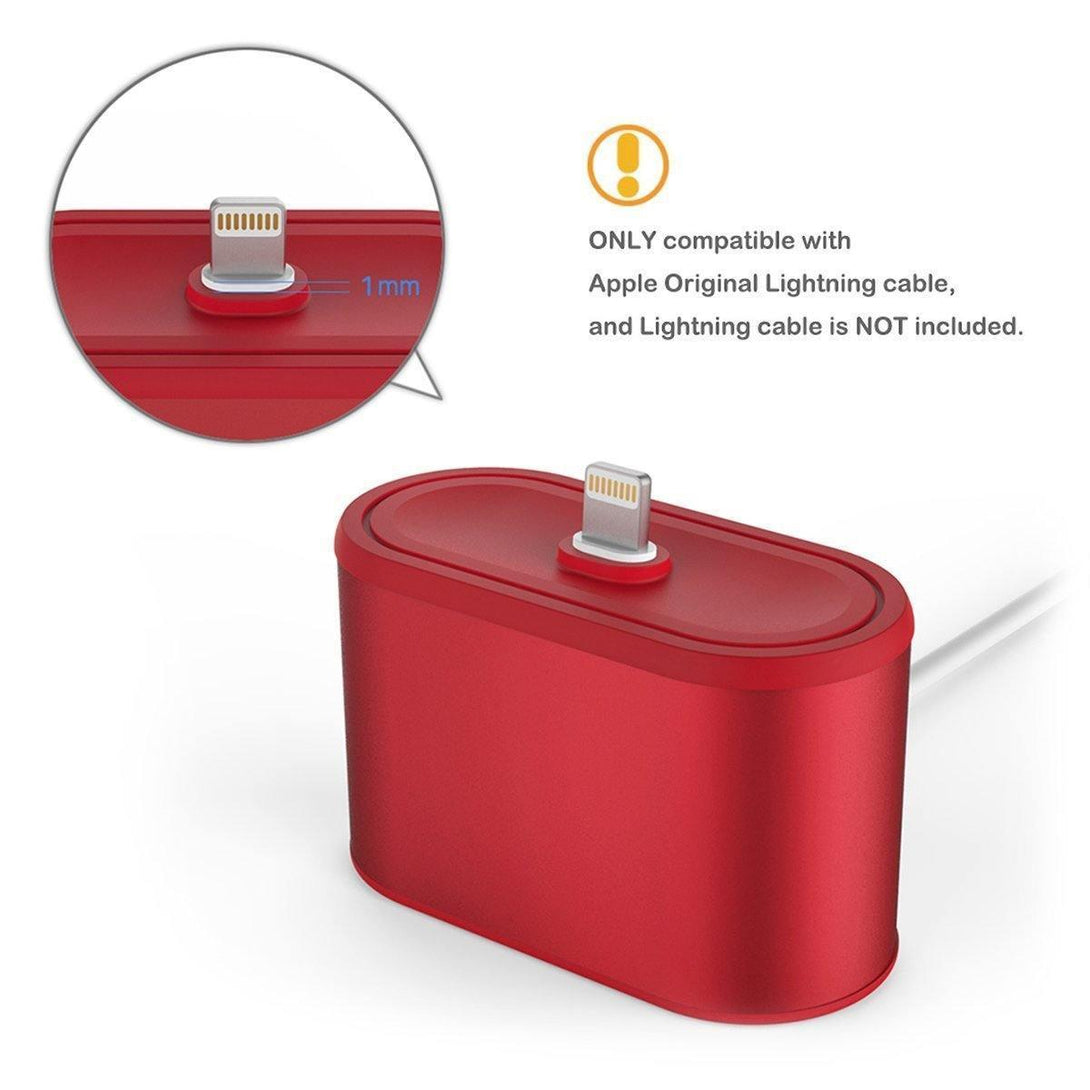 AhaStyle Stand Premium Aluminium Charging Dock for Apple AirPods - Red - Tech Goods