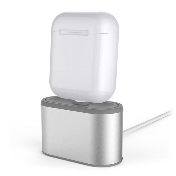 AhaStyle Stand Premium Aluminium Charging Dock for Apple AirPods - Silver - Tech Goods