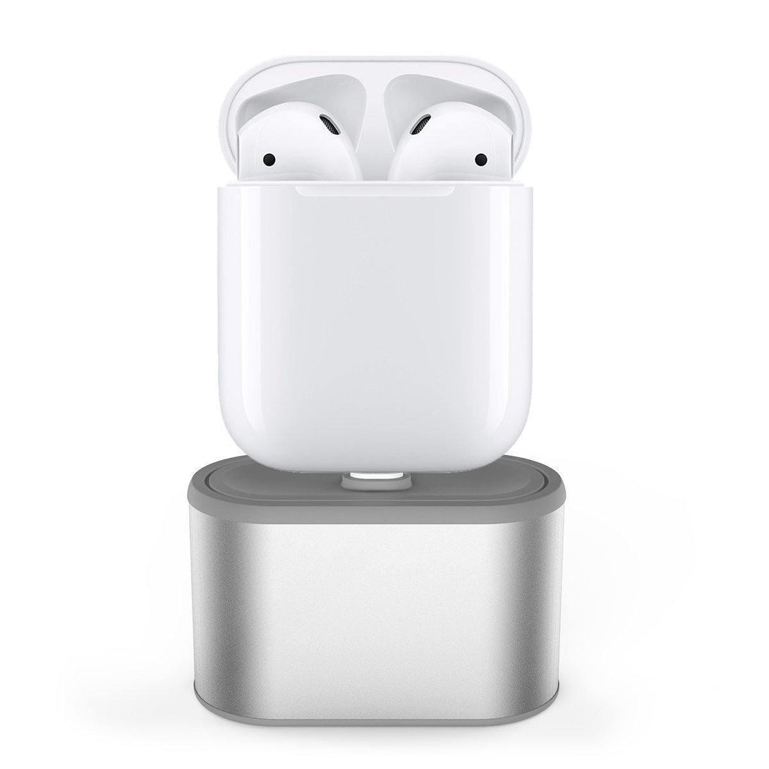 AhaStyle Stand Premium Aluminium Charging Dock for Apple AirPods - Silver - Tech Goods