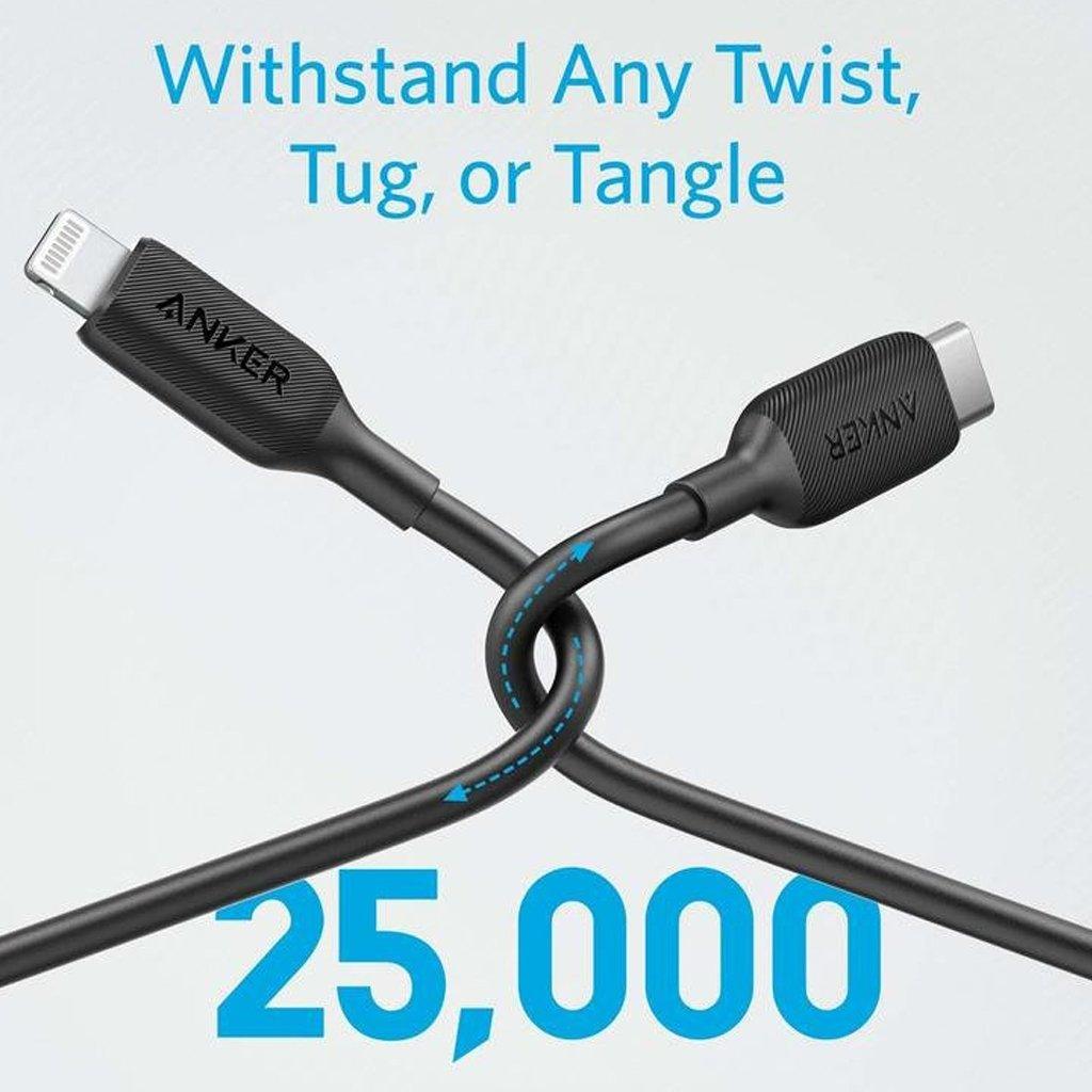 Anker PowerLine III USB-C to Lightning (0.3m/1ft) - Black - Tech Goods