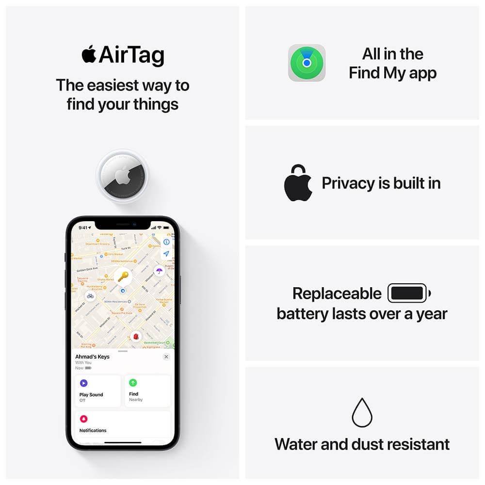 Apple AirTag (4 Pack) - White - Tech Goods