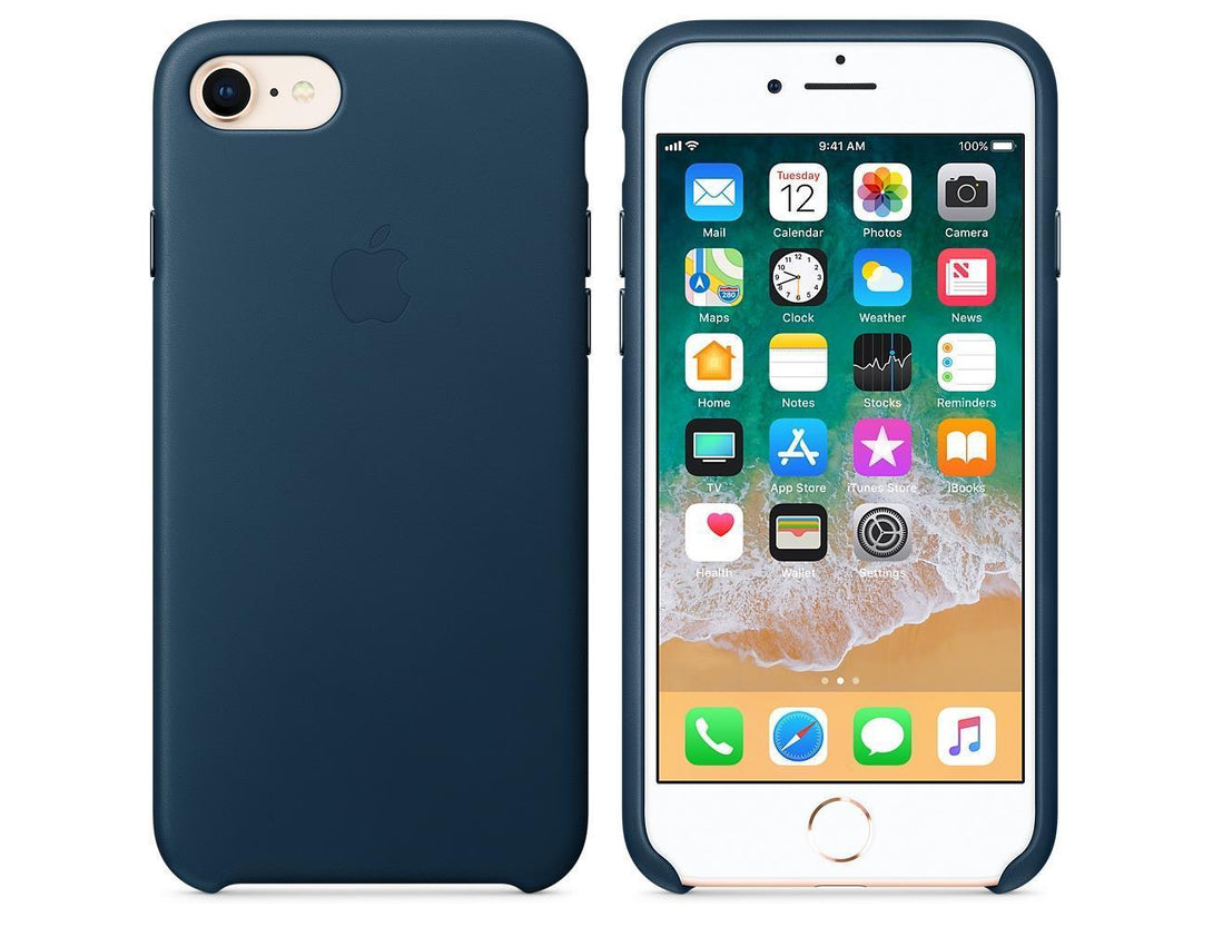 Apple iPhone 8 / 7 Leather Case Dark Aubergine - Tech Goods