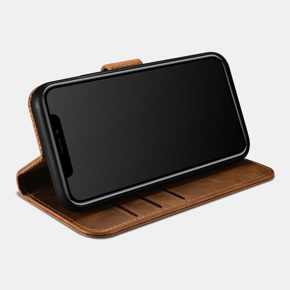 ICARER iPhone X/XS Detachable Genuine leather Wallet Case - Black - Tech Goods