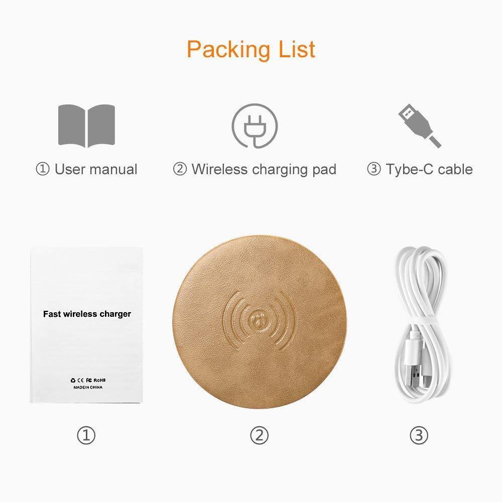 ICARER Microfiber Leather Fast Wireless Charging QX100 - Brown - Tech Goods