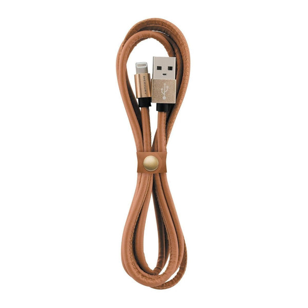 Merkury 1.5 m Deluxe Leatherette Lightning Cable with Aluminum Tips - Tech Goods