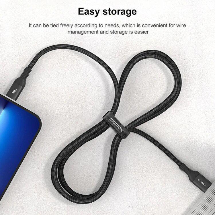 Momax Elite Link USB-C to Lightning Cable 1.2M - Black - Tech Goods